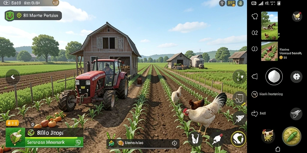 Tampilan screenshot gameplay 8II yang menampilkan aktivitas pertanian.