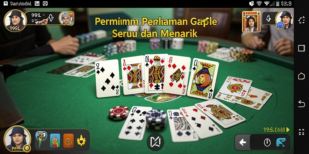 Tampilan gameplay menarik dari 99SL dalam bermain Gaple.