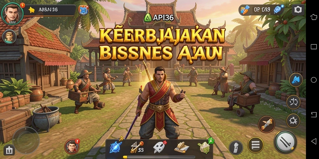 Tampilan gameplay menarik dengan elemen manajemen bisnis.