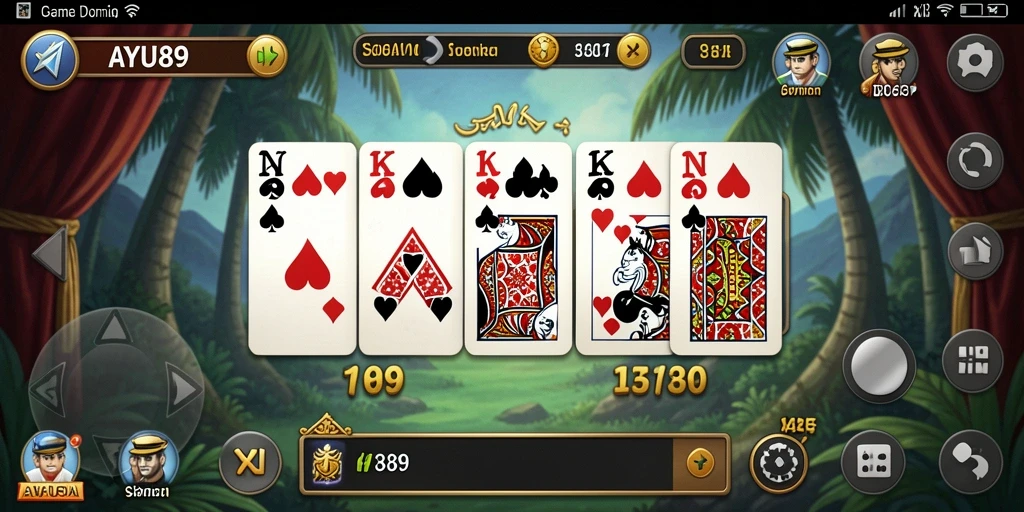 Tampilan gameplay AYU89 yang menegangkan saat bermain Domino.