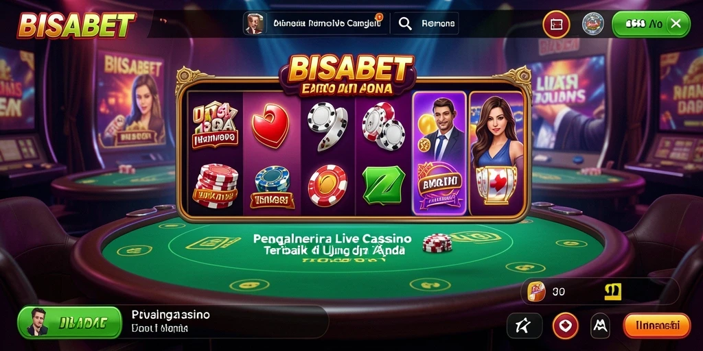 Tampilan gameplay Live Casino yang realistis dan interaktif.