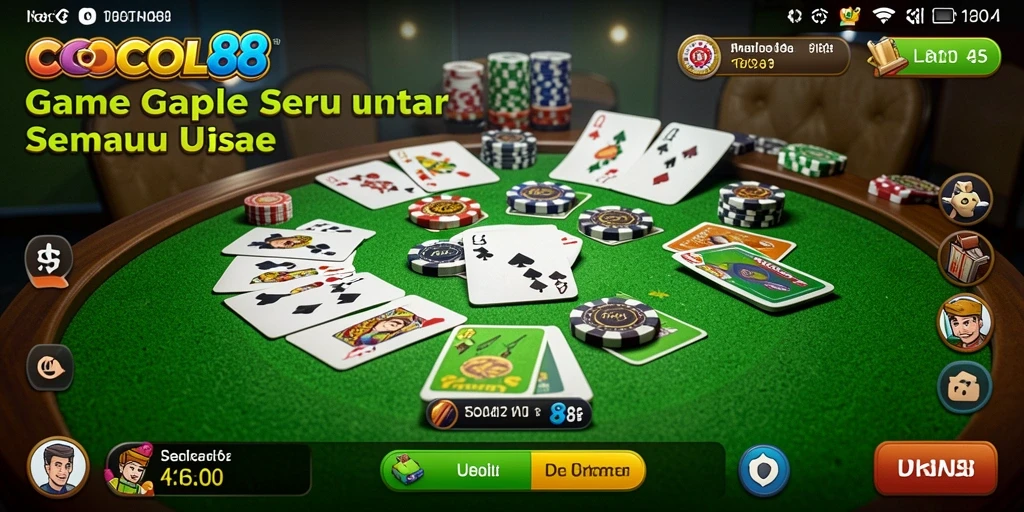 Screenshot gameplay COCOL88 yang menampilkan permainan Gaple menarik.