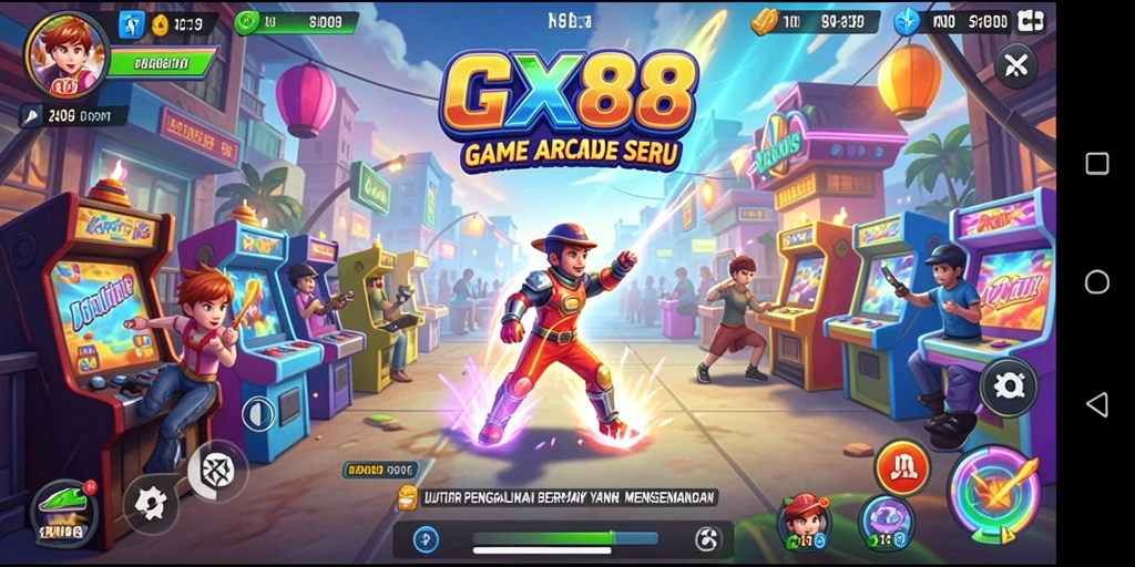 Tangkapan layar GX88 menampilkan gameplay yang dinamis dan penuh aksi.