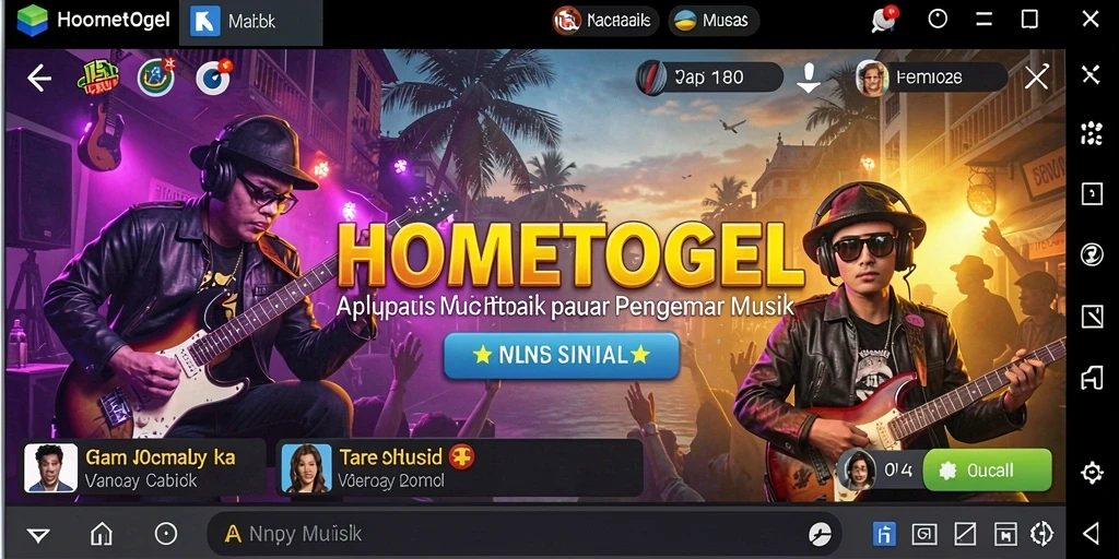 Tampilan gameplay interaktif <strong>HOMETOGEL</strong> saat bermain musik.