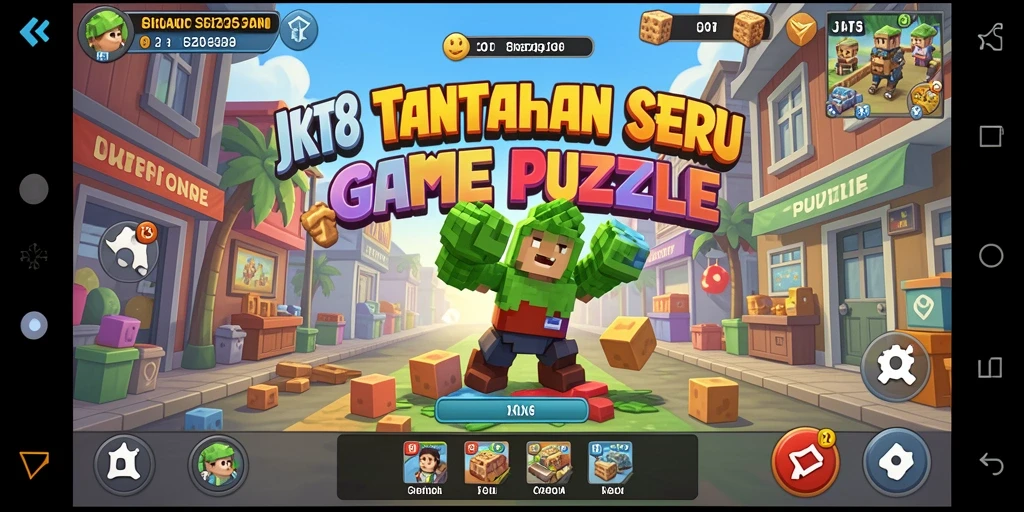 Tampilan gameplay menantang di JKT8 dengan teka-teki menarik.