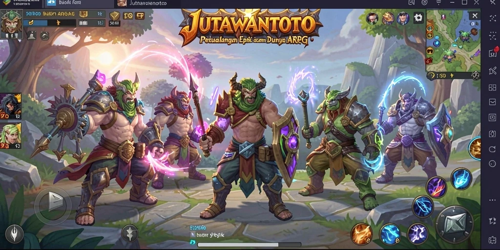 Gambaran gameplay seru dalam <strong>JUTAWANTOTO</strong> saat melawan monster.