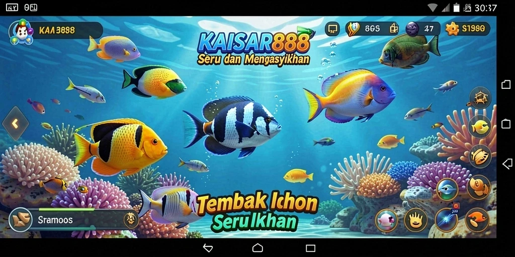 Tampilan gameplay seru Tembak Ikan KAISAR888.