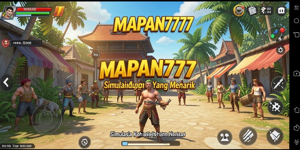 Tangkapan layar menunjukkan karakter berinteraksi dengan lingkungan.