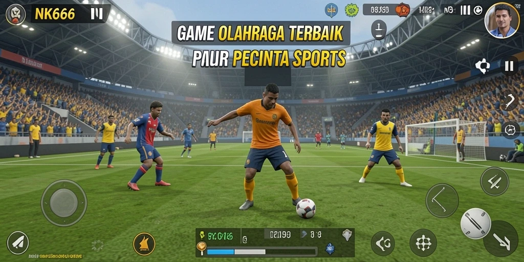 Screenshot gameplay NK666 menunjukkan aksi seru dalam pertandingan olahraga.