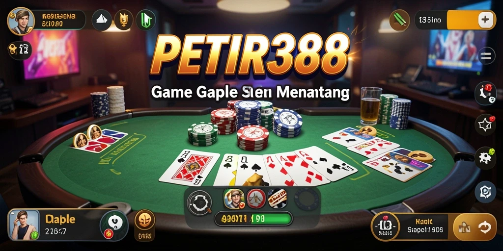 Screenshot gameplay PETIR388 yang menunjukkan serunya permainan Gaple.