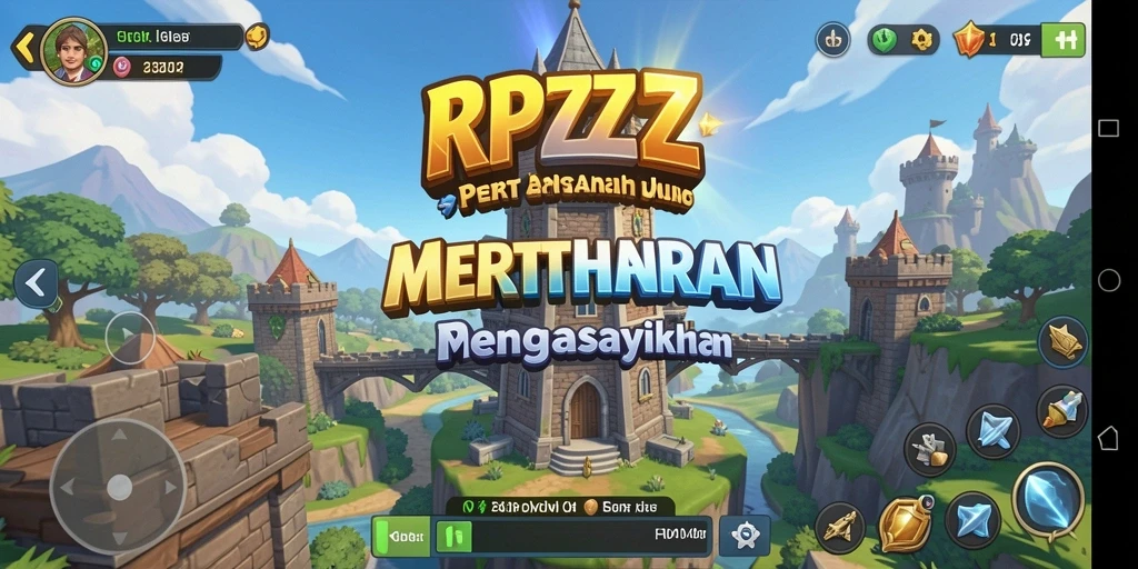 Tampilan menara bertahan melawan serangan musuh di RPZZZ.