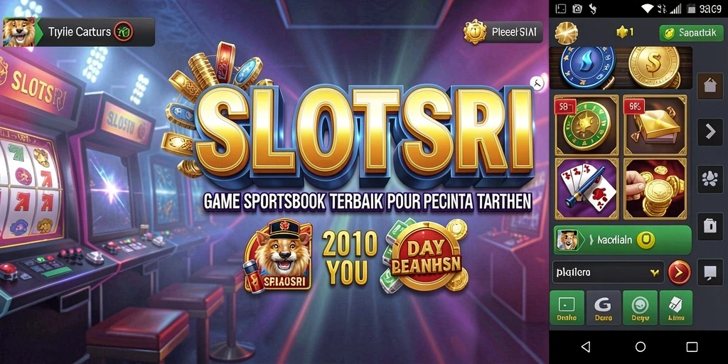 Tampilan gameplay SLOTSRI dengan berbagai pilihan taruhan olahraga.