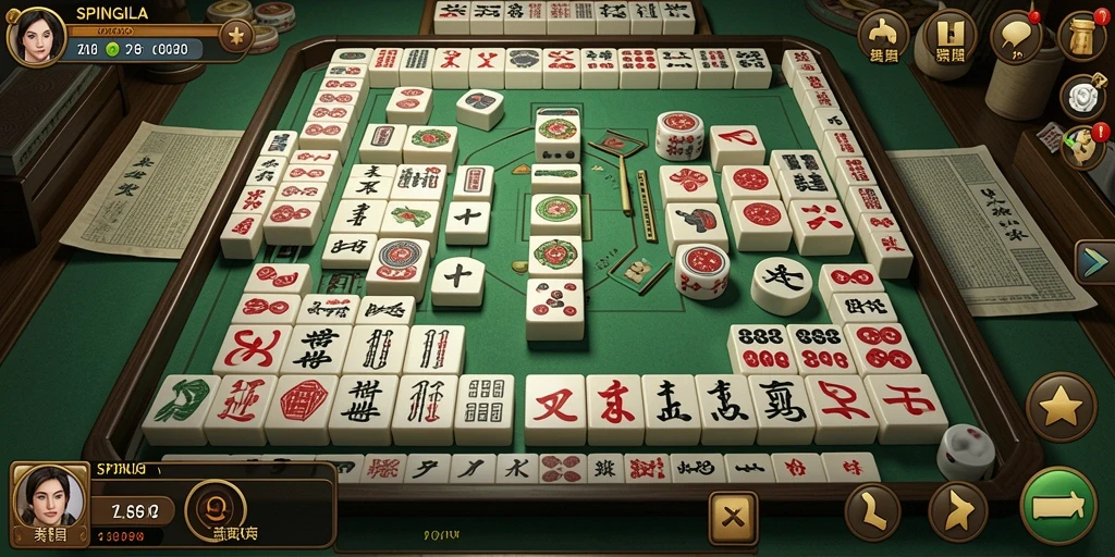 Screenshot SPINGILA menampilkan konten gameplay Mahjong yang seru.