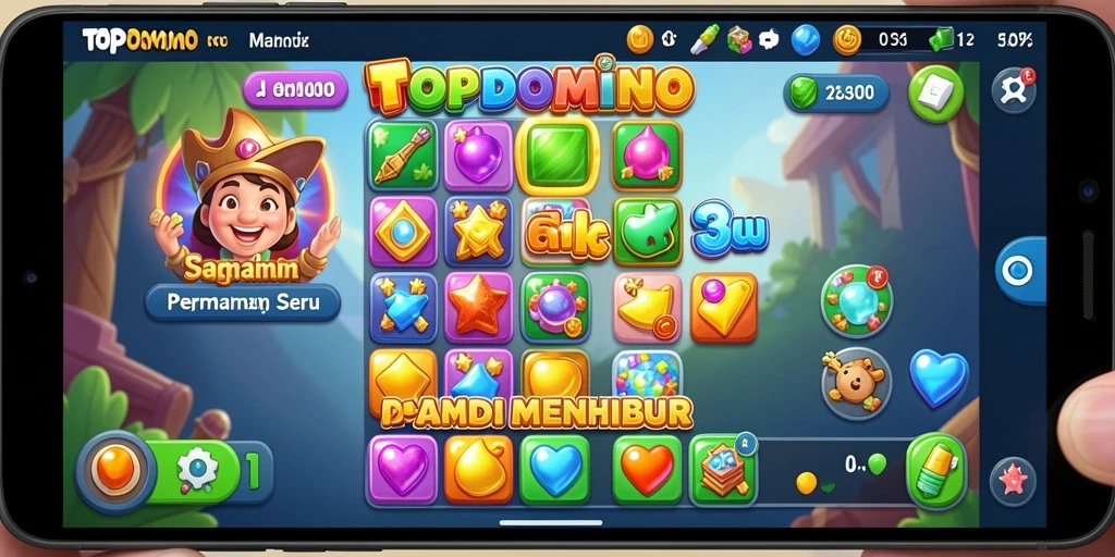 Screenshot dari gameplay seru TOPDOMINO di kategori Match-3.