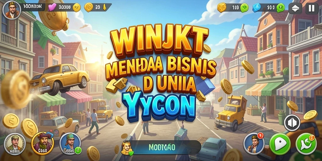 Gameplay menampilkan pengelolaan bisnis yang seru dan strategis.